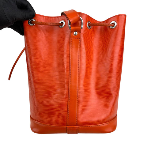Louis Vuitton Paris LV Noe Epi Orange Leather Women’s Drawstring Bucket Bag
