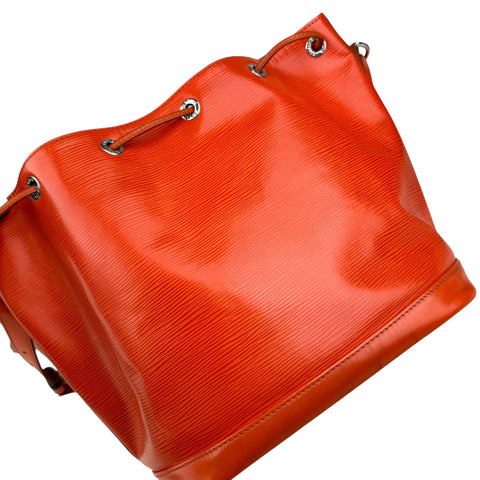Louis Vuitton Paris LV Noe Epi Orange Leather Women’s Drawstring Bucket Bag
