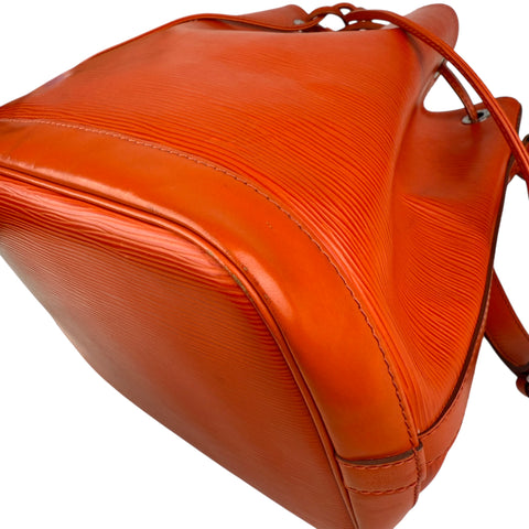 Louis Vuitton Paris LV Noe Epi Orange Leather Women’s Drawstring Bucket Bag
