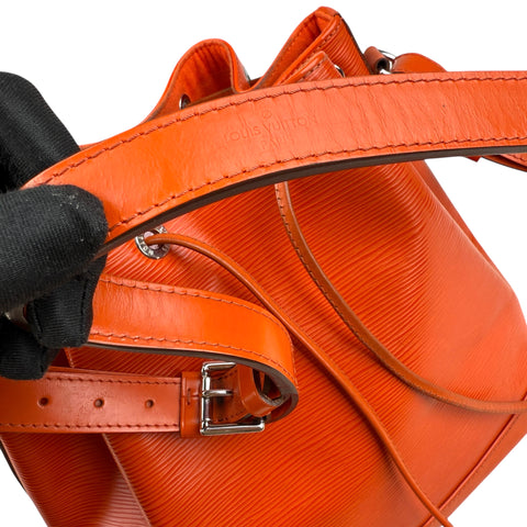 Louis Vuitton Paris LV Noe Epi Orange Leather Women’s Drawstring Bucket Bag