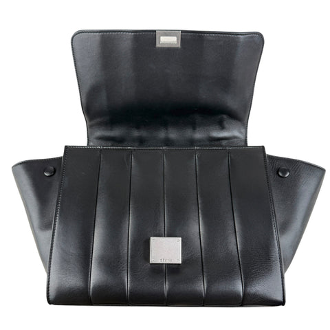 Celine Trapeze Black Leather Shoulder Bag