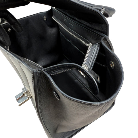 Celine Trapeze Black Leather Shoulder Bag