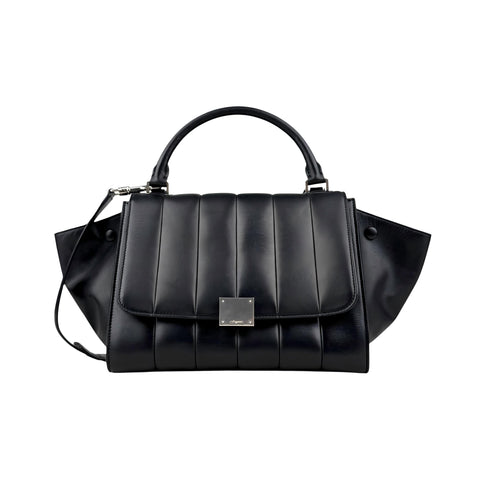 Celine Trapeze Black Leather Shoulder Bag