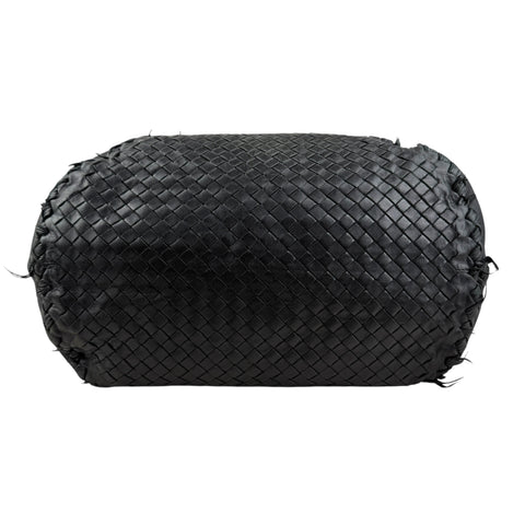 Bottega Veneta Black Nappa Intrecciato Leather Fringe large Shoulder Bag