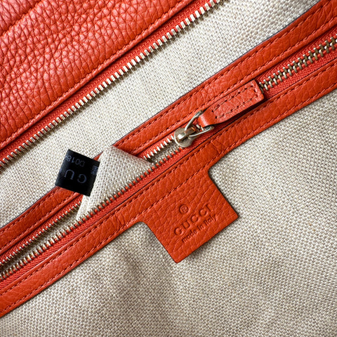 Gucci GG Canvas Hand Bag Beige Orange