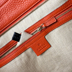 Pre-owned gucci-gg-canvas-hand-bag-beige-orange-front