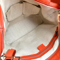 Pre-owned gucci-gg-canvas-hand-bag-beige-orange-front