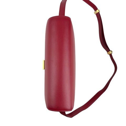 Celine Classic Box  Leather Shoulder Bag Red Color