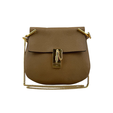 Chloe Chloé Brown Leather Drew Shoulder Bag