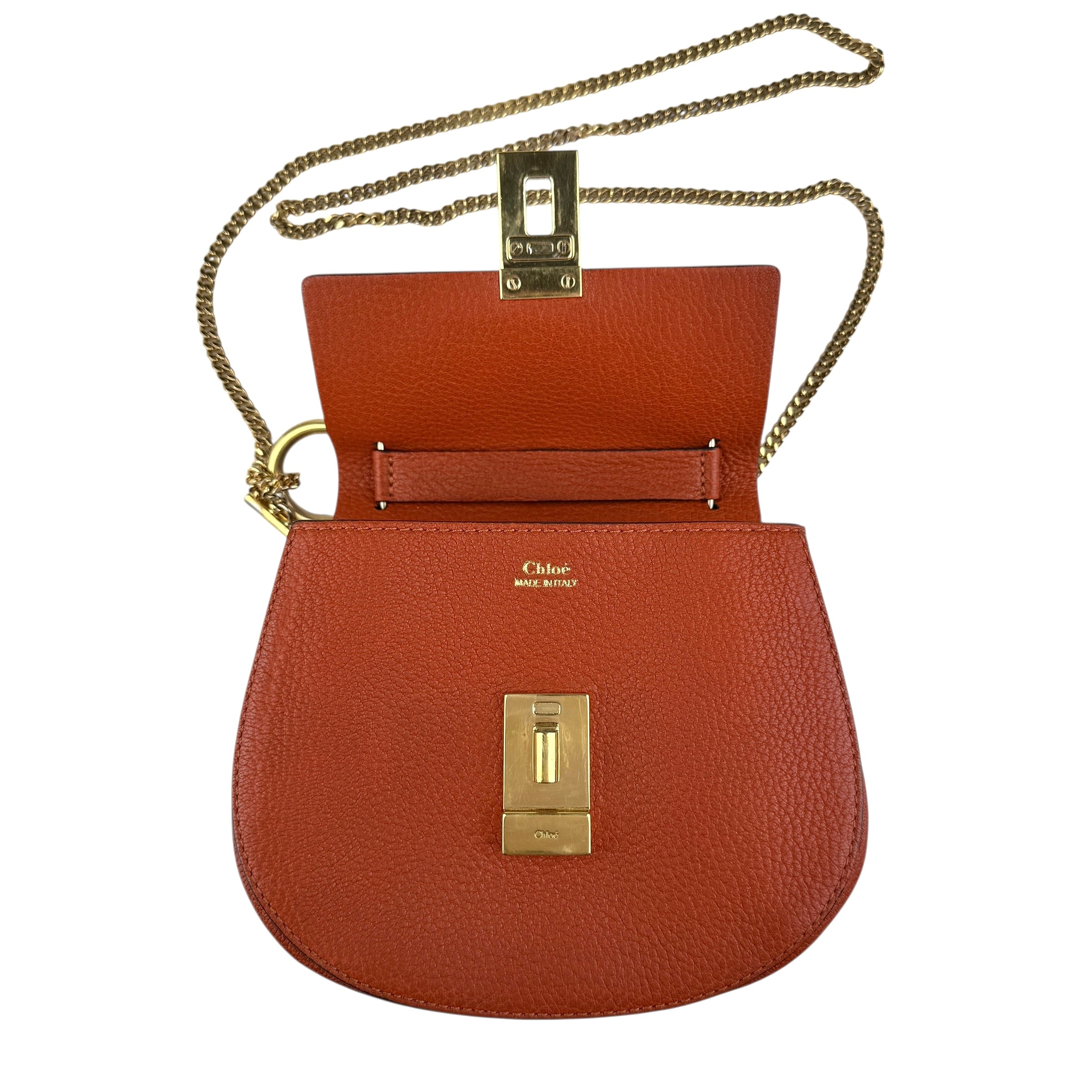 Pre-owned chloe-leather-drew-shoulder-bag-front
