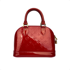Pre-owned louis-vuitton-alma-bb-vernis-front-view
