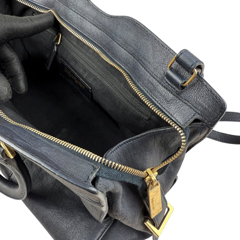 Saint Laurent Y Ligne Tote in Black, Leather