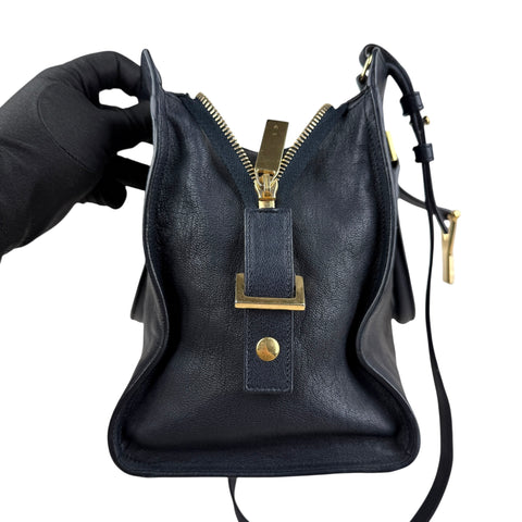 Saint Laurent Y Ligne Tote in Black, Leather
