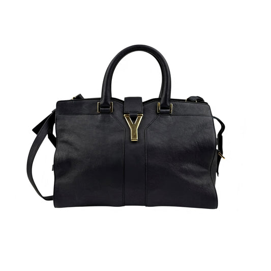 Saint Laurent Y Ligne Tote in Black, Leather