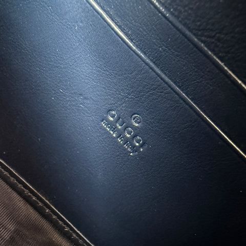 Gucci Blue GG Marmont Wallet on Chain Navy