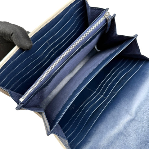 Gucci Blue GG Marmont Wallet on Chain Navy