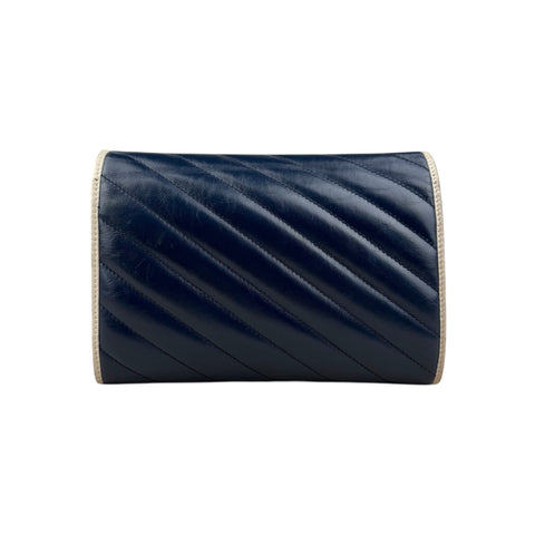 Gucci Blue GG Marmont Wallet on Chain Navy