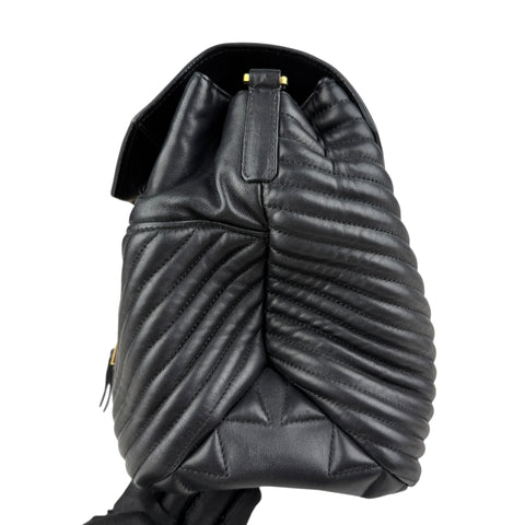 Pre-owned miu-miu-black-quilted-leather-biker-top-handle-bag-front