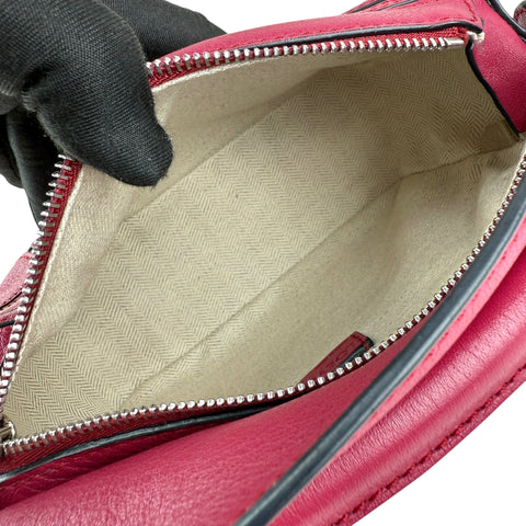 Loewe Raspberry Calfskin Mini Puzzle Bag
