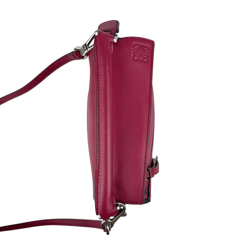 Loewe Raspberry Calfskin Mini Puzzle Bag