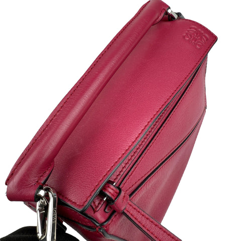 Loewe Raspberry Calfskin Mini Puzzle Bag