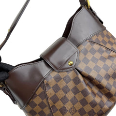 Pre-owned louis-vuitton-sistina-shoulder-bag-brown-canvas-front