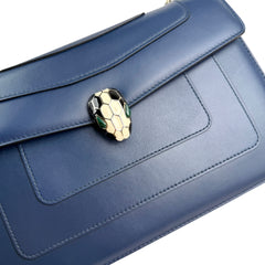 Pre-owned bvlgari-serpenti-leather-shoulder-bag-front-view
