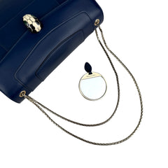 Pre-owned bvlgari-serpenti-leather-shoulder-bag-front-view