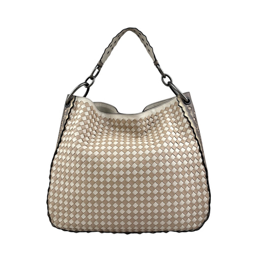 Bottega Veneta Gray Intrecciato Loop Shoulder Bag