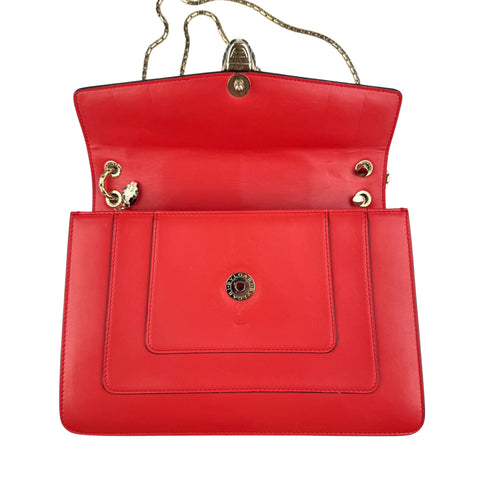Bvlgari  Red Serpenti Forever Shoulder Bag