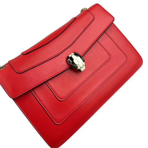 Bvlgari  Red Serpenti Forever Shoulder Bag