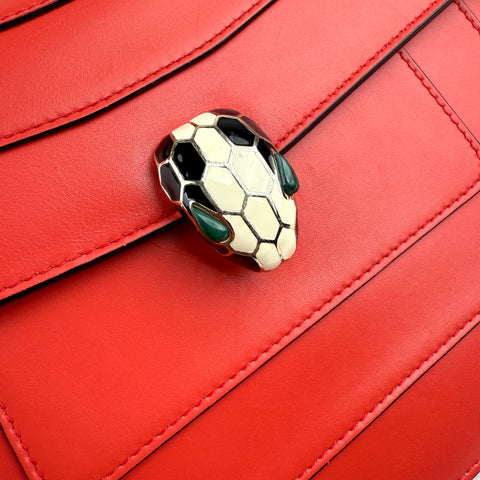 Bvlgari  Red Serpenti Forever Shoulder Bag