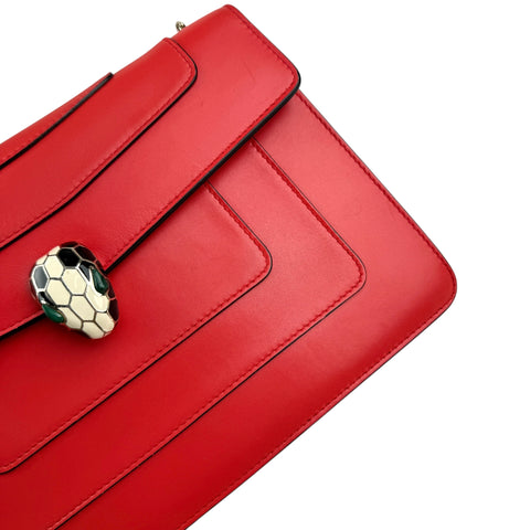 Bvlgari  Red Serpenti Forever Shoulder Bag