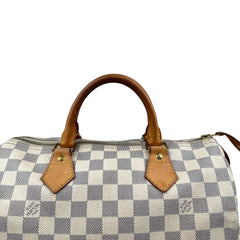 Pre-owned louis-vuitton-speedy-30-damier-azur-front