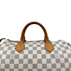 Pre-owned louis-vuitton-speedy-30-damier-azur-front