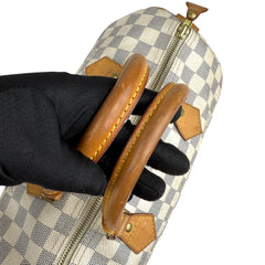 Pre-owned louis-vuitton-speedy-30-damier-azur-front
