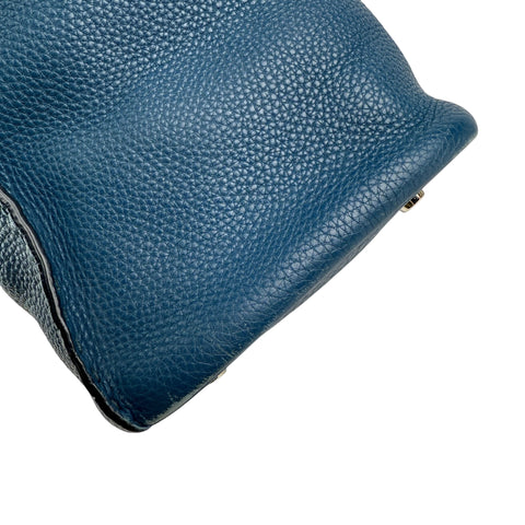 Fendi Blue Selleria Leather Anna Bag