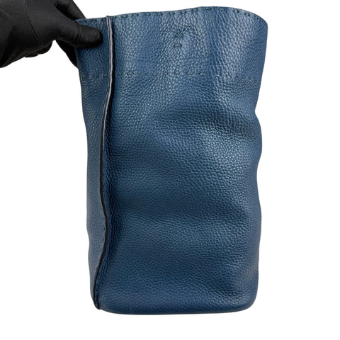 Fendi Blue Selleria Leather Anna Bag