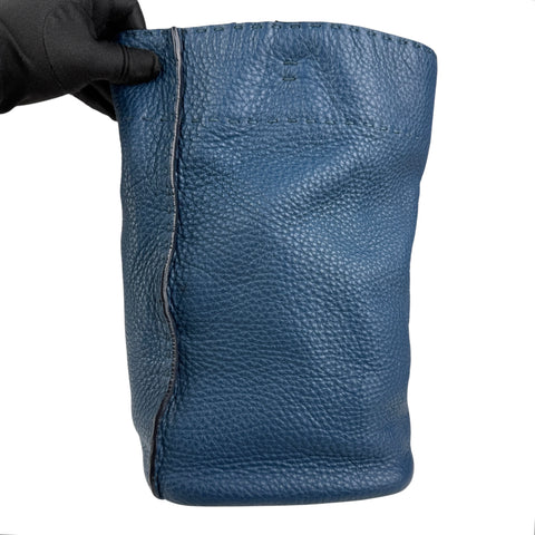 Fendi Blue Selleria Leather Anna Bag