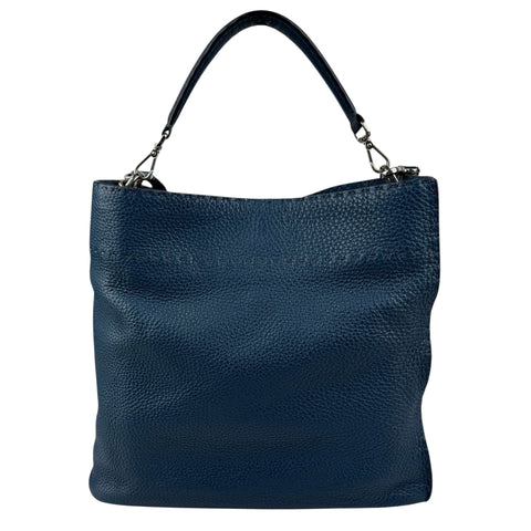 Fendi Blue Selleria Leather Anna Bag