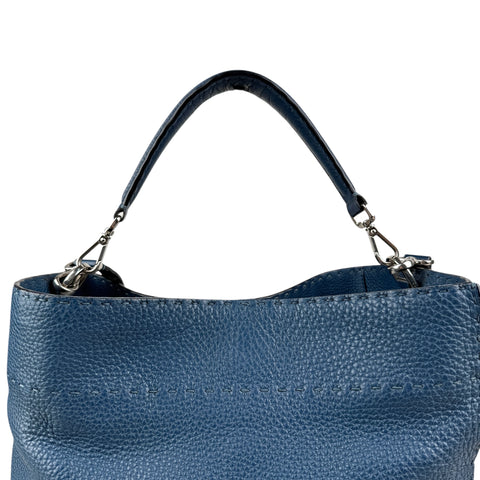 Fendi Blue Selleria Leather Anna Bag