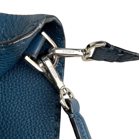 Fendi Blue Selleria Leather Anna Bag