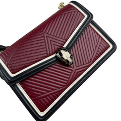 Pre-owned bvlgari-serpenti-forever-ruby-shoulder-bag-front-view