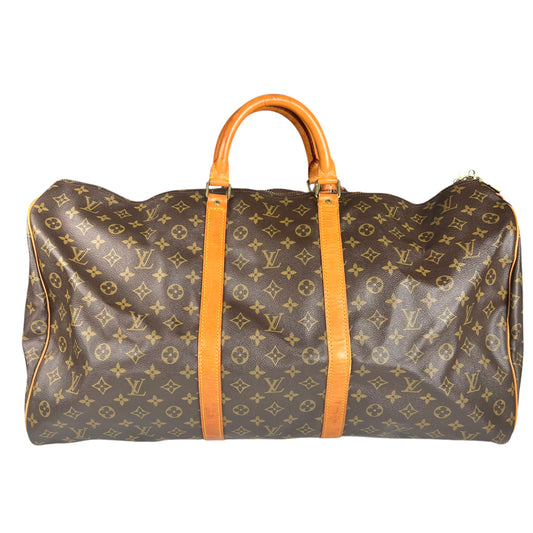 Louis Vuitton Keepall Duffle 60 Brown Canvas