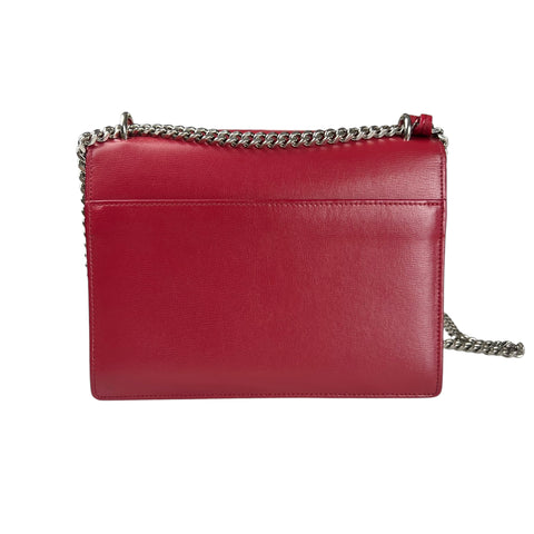 Saint Laurent Sunset Suede Interior Crossbody Medium Red Leather