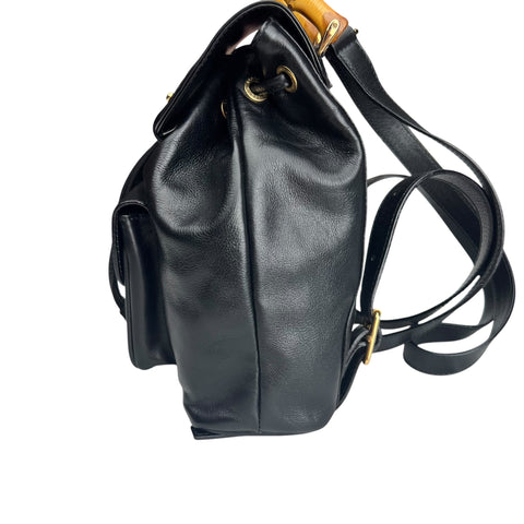 Gucci Bamboo Drawstring Leather Backpack