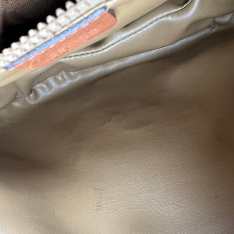 Celine Shoulder Bag Macadam Leather Brown Women's