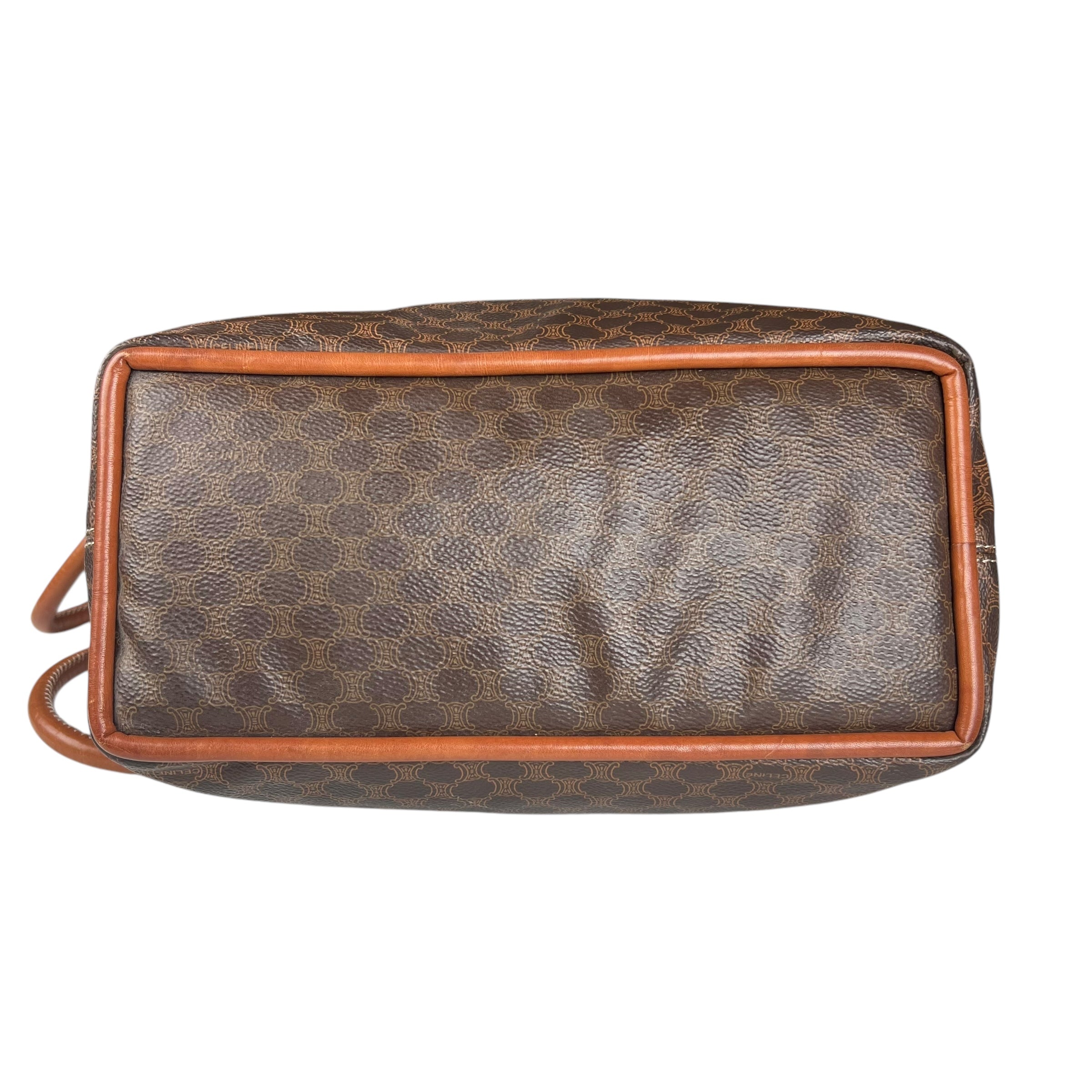 Pre-owned celine-macadam-canvas-shoulder-bag-brown-pvc