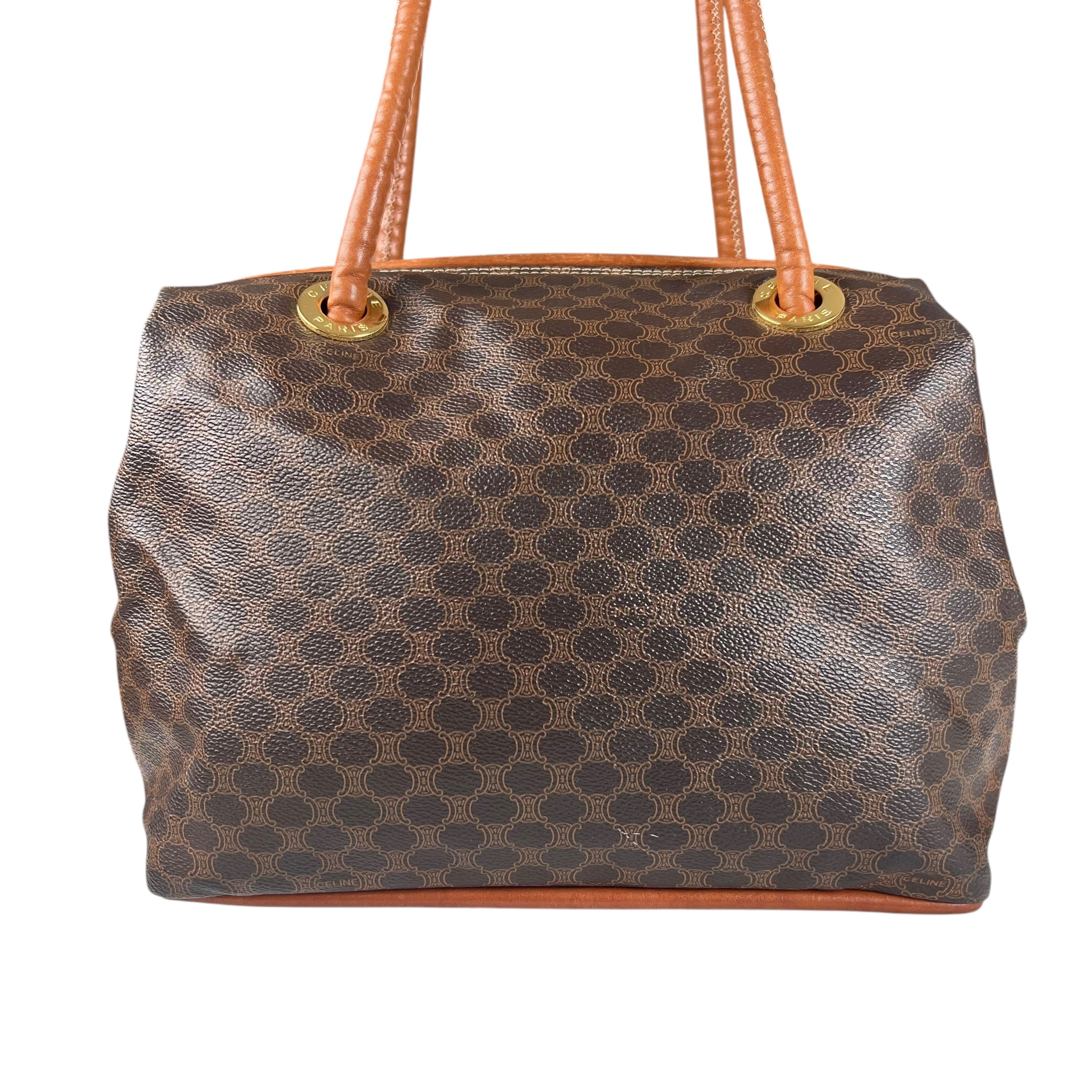 Pre-owned celine-macadam-canvas-shoulder-bag-brown-pvc