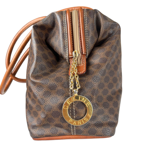 Pre-owned celine-macadam-canvas-shoulder-bag-brown-pvc